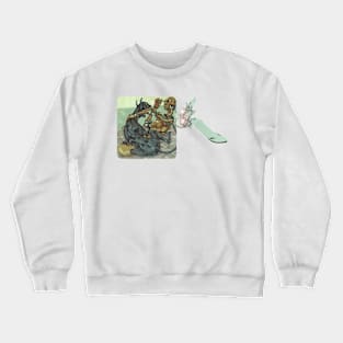 The kitty's out!!! Crewneck Sweatshirt